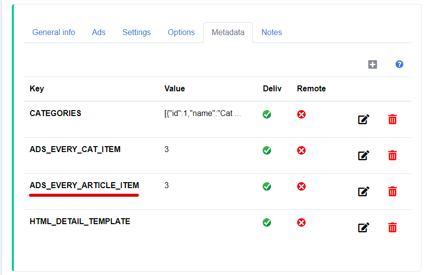 Control ads every number of articles!