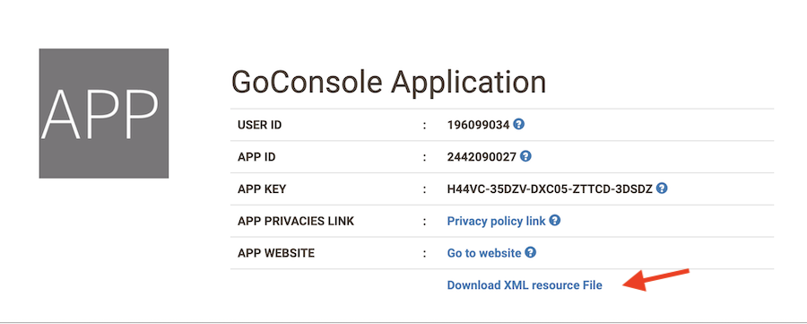 GoConsole Download goconsole.xml resource File!
