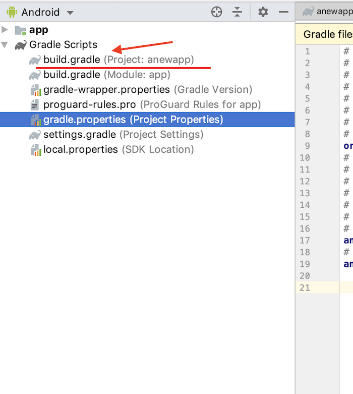 GoConsole Update the  build.gradle for project!